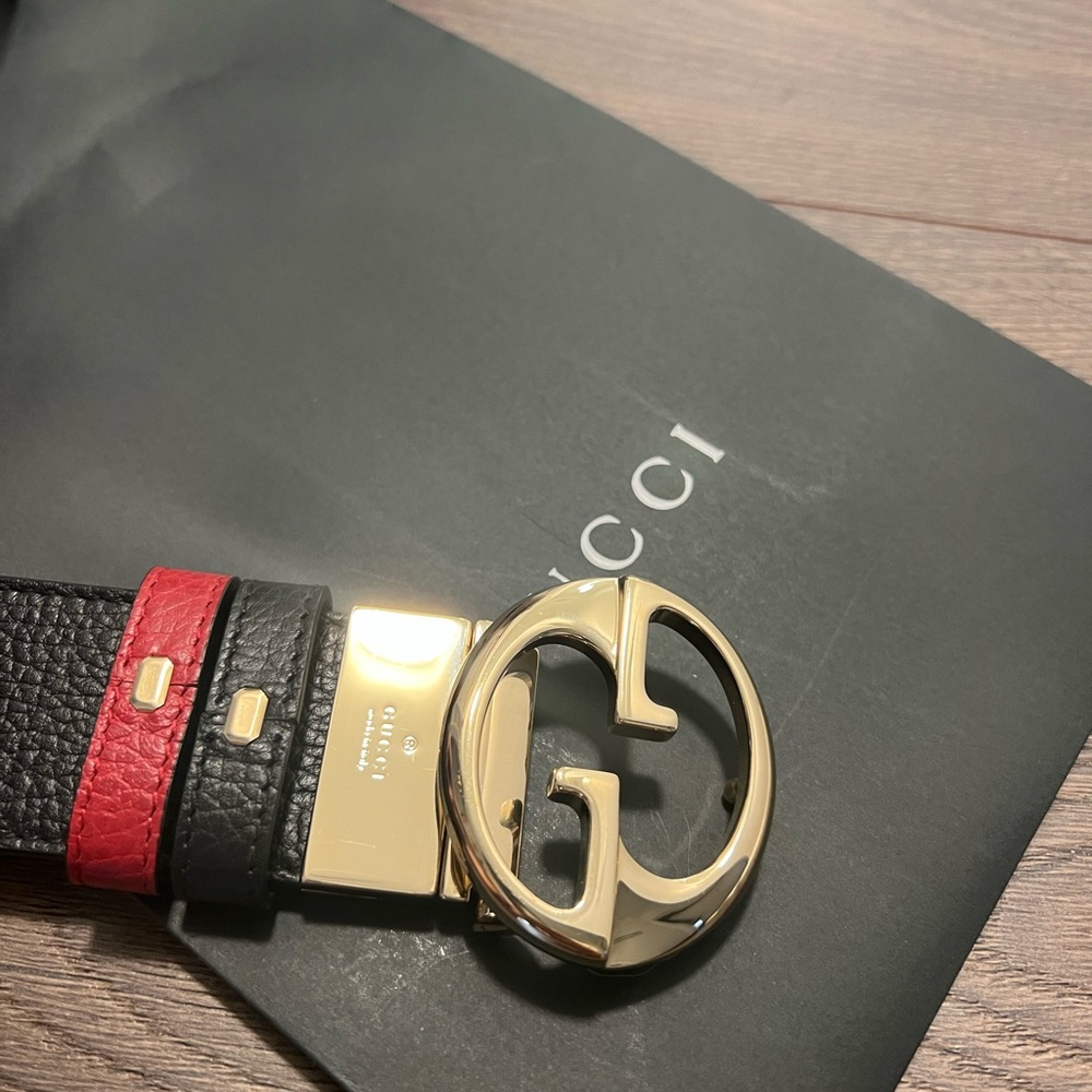 Gucci GG Reversible Gold-Toned Belt - Picture 3 of 7